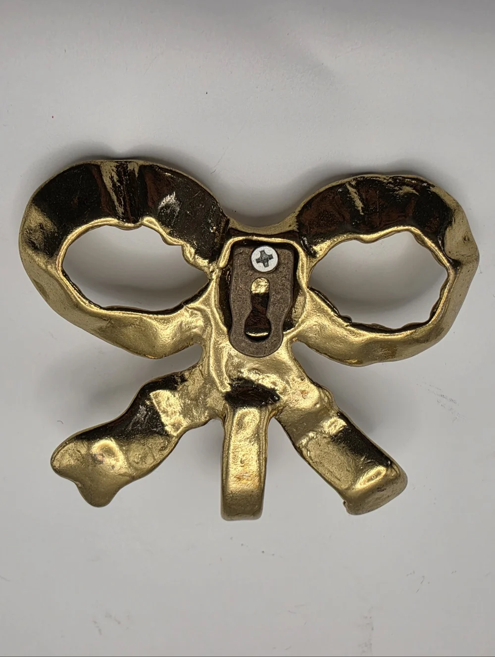 Gold Brass Bow-Knot Wall Hook Coquette Cottagecore Decor Vintage Boho